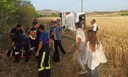 Denizli'de yolcu otobüsü kaza yaptı